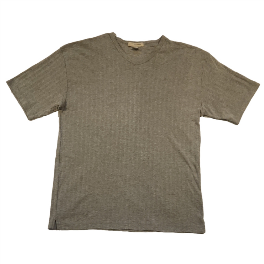 3/$20 Basic Equipment Gray Striped Men's V-Neck Tee